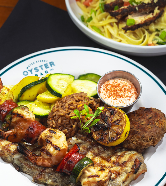 Blackened Fish and Veggies with Shrimp